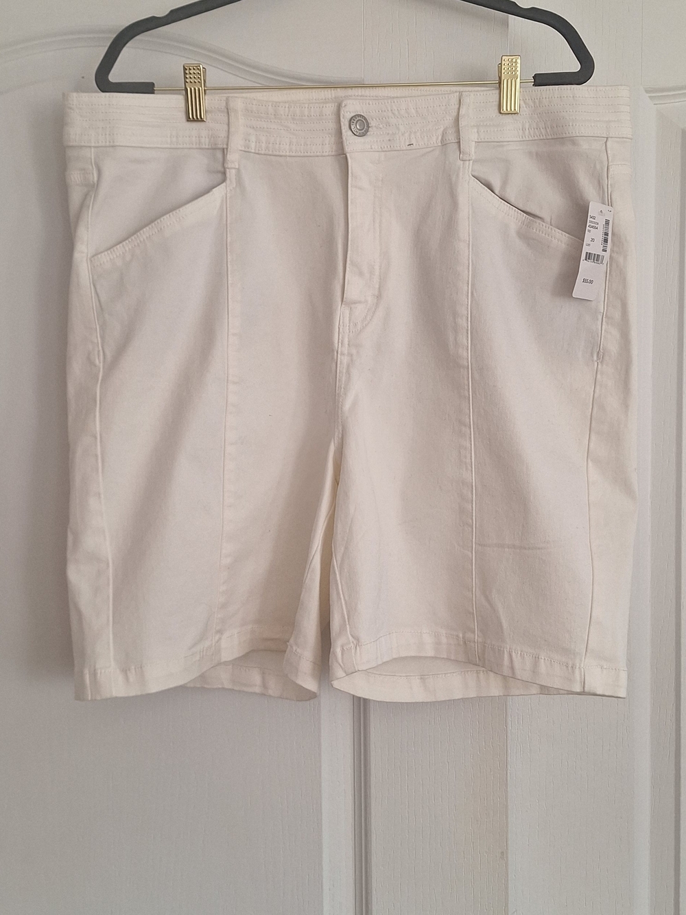 Addition Elle White Premium Denim Shorts